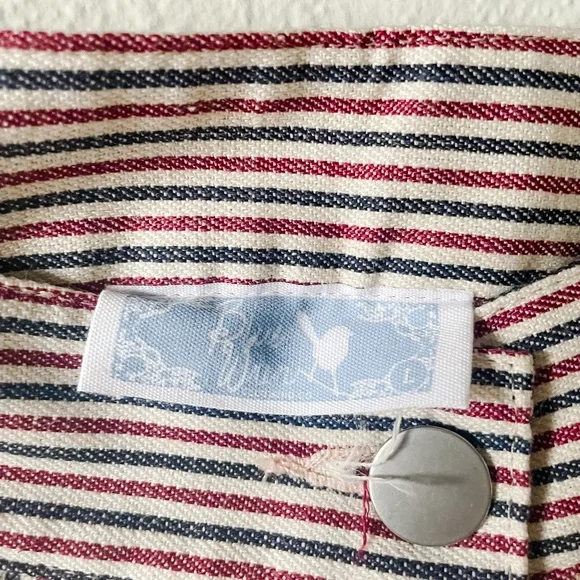 Blue and Red Striped Mini Skirt - Picture 2 of 2